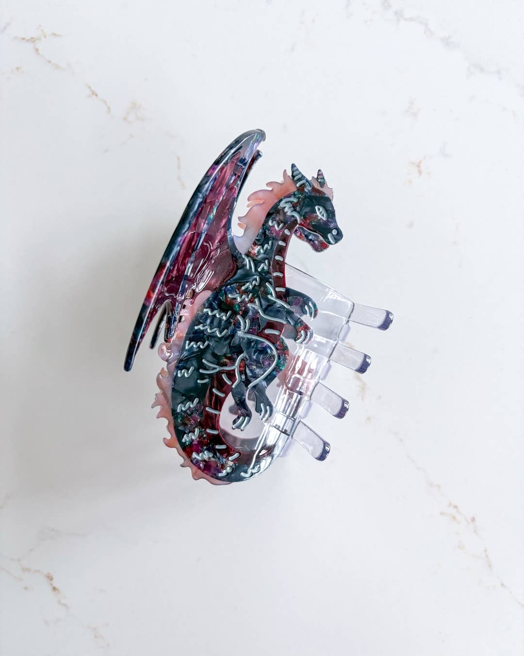 Dragon Hair Claw Clip - Midnight Berry