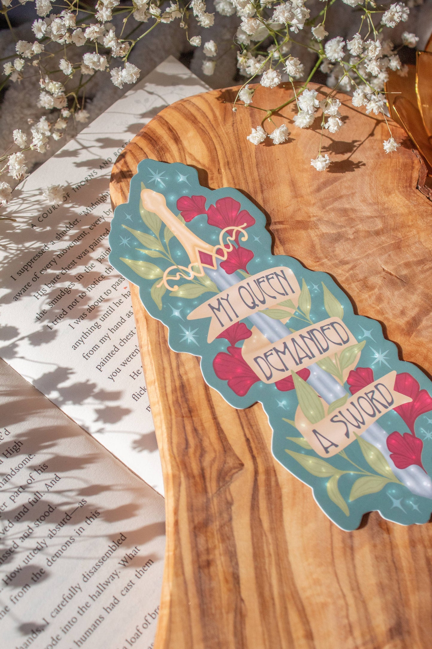 Shield of Sparrows My Queen's Sword Die-Cut Bookmark
