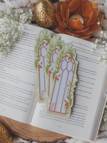 Strawberry Window Die-Cut Bookmark