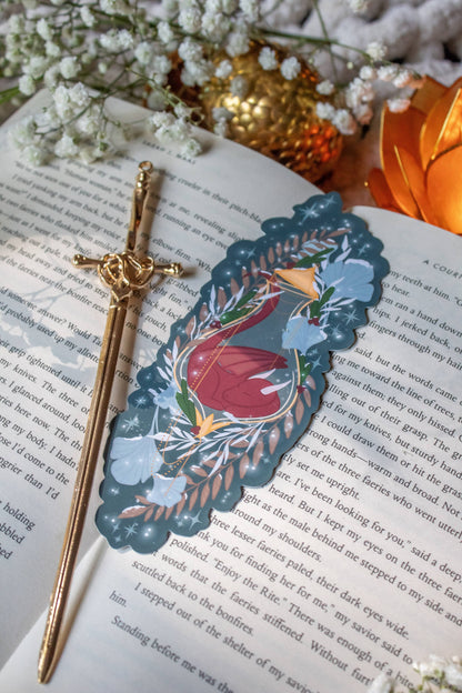 Winter Dragon Elixir Die-Cut Bookmark