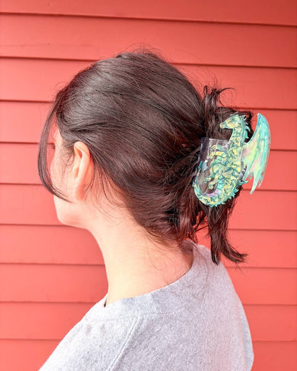 Dragon Hair Claw Clip - Seafoam
