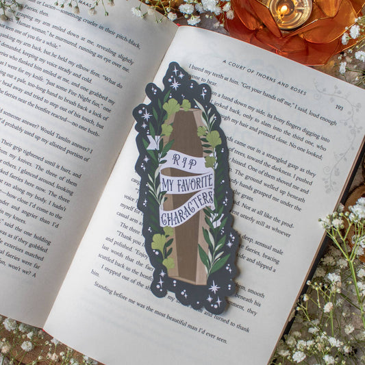 Rip My Favorite Characters Coffin Bookmark image 0
