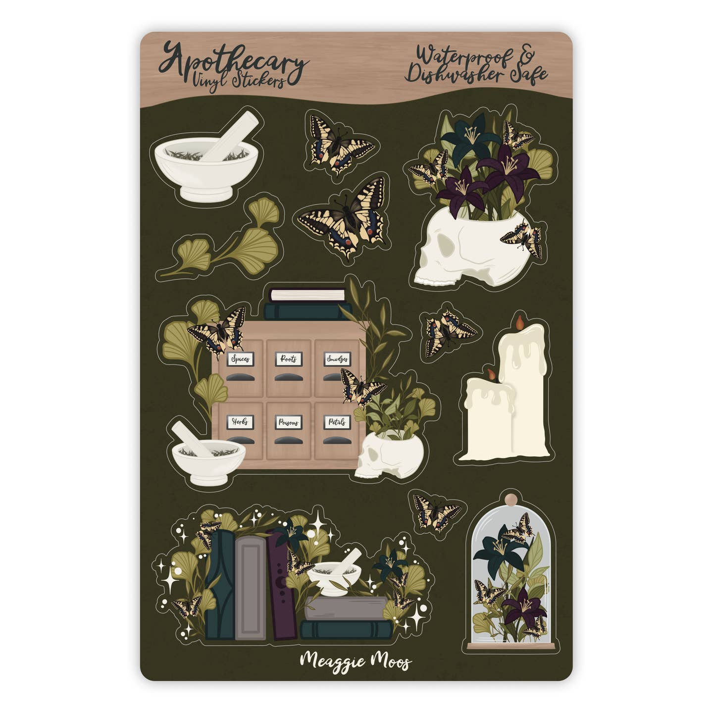 Apothecary Waterproof Vinyl Sticker Sheet image 0