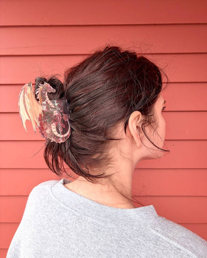 Dragon Hair Claw Clip - Dusty Rose