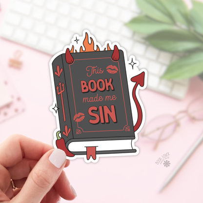 This Book Made Me Sin Sticker