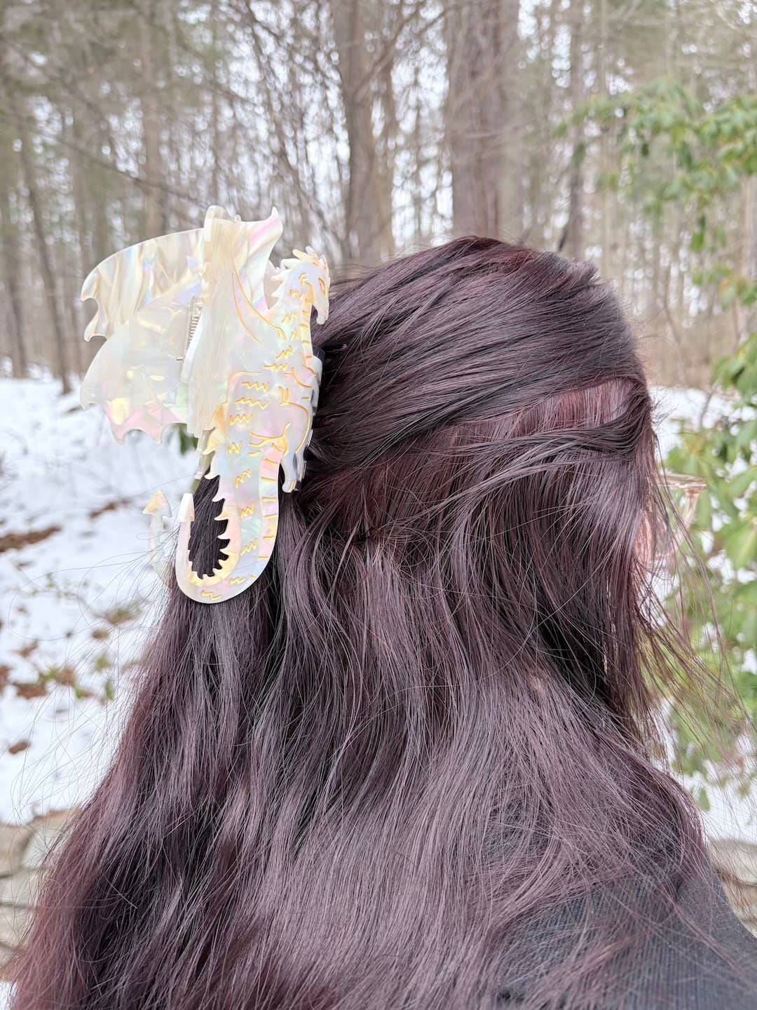Dragon Hair Claw Clip - Cream