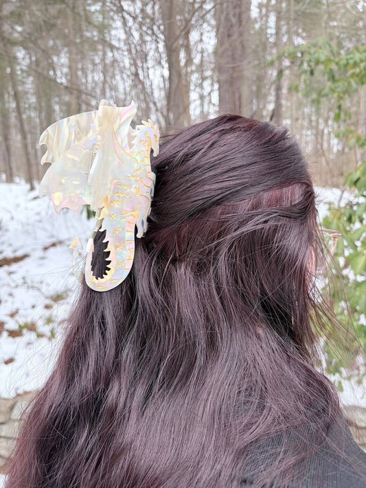 Dragon Hair Claw Clip - Cream