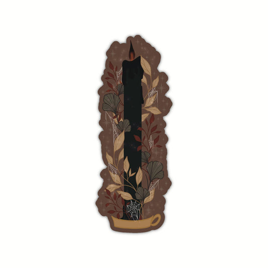 Black Flame Candle Halloween Die-Cut Bookmark image 0