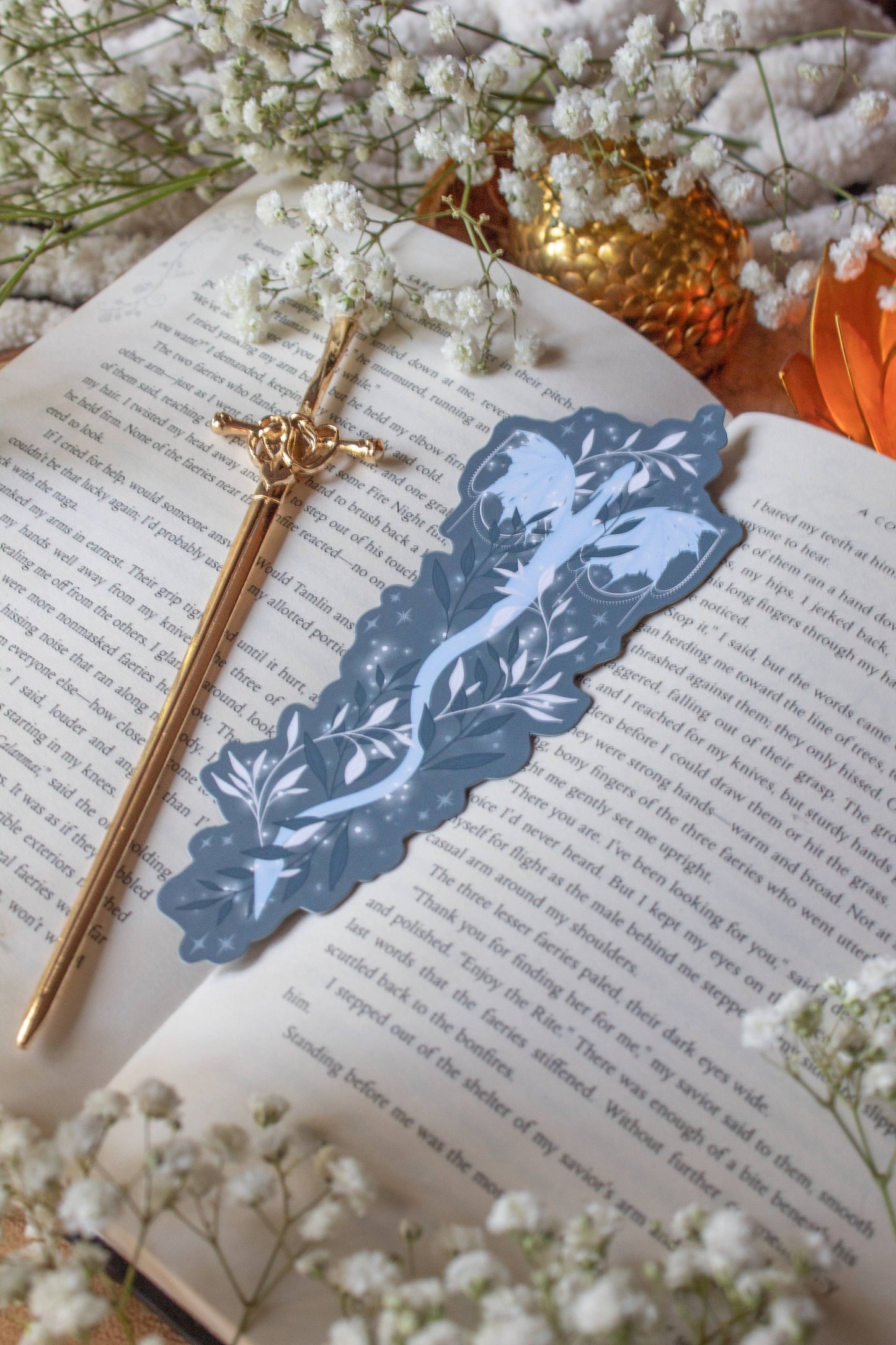 When the Moon Hatched Moonplume Dragon Die-Cut Bookmark