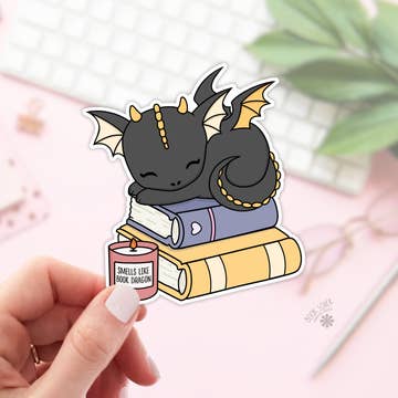 Smells Like Book Dragon Sticker image 0