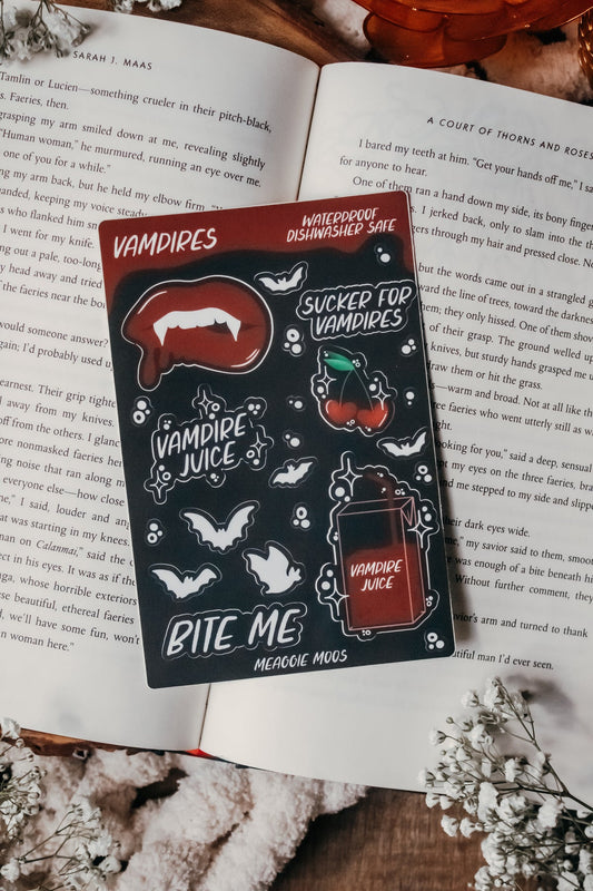 Vampires Waterproof Vinyl Sticker Sheet image 0