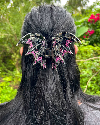 Bat Wing Hair Claw Clip - Violet