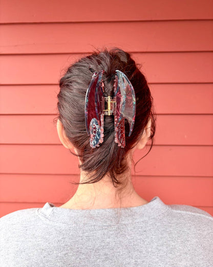 Dragon Hair Claw Clip - Midnight Berry